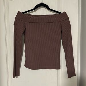 Aritzia off the shoulder ribbed top